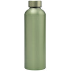 Branded Recycled Stainless Steel Metallic Bottle 710ml in Green