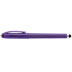 Branded Recycled Plastic Fidget Ball Stylus Gel Pen in Purple