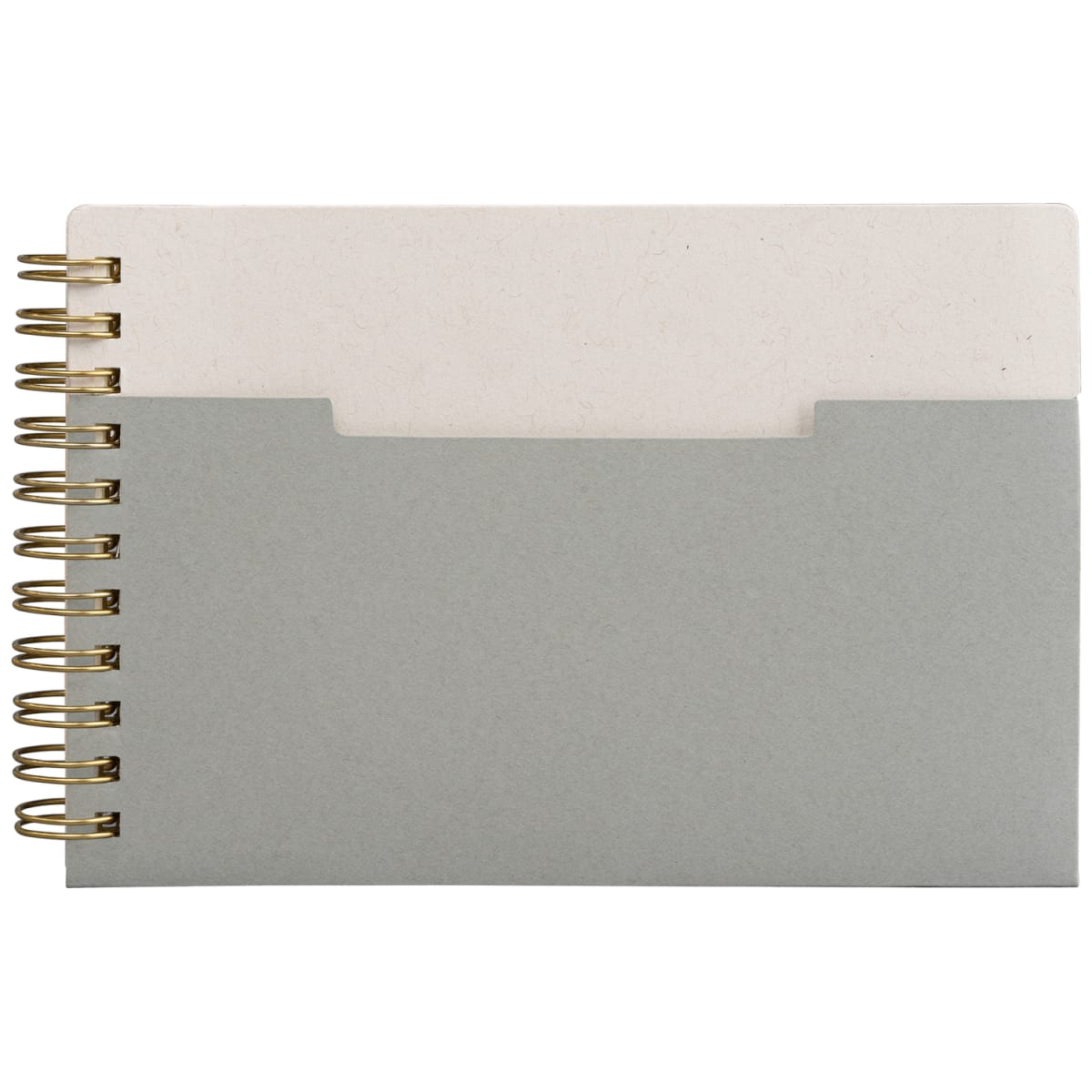 Branded A6 Recycled Cotton Spiral Pocket Notebook in Gray