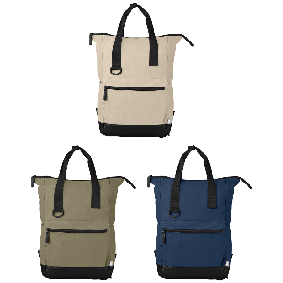 Branded Recycled Cotton Canvas Laptop Backpack - UKX