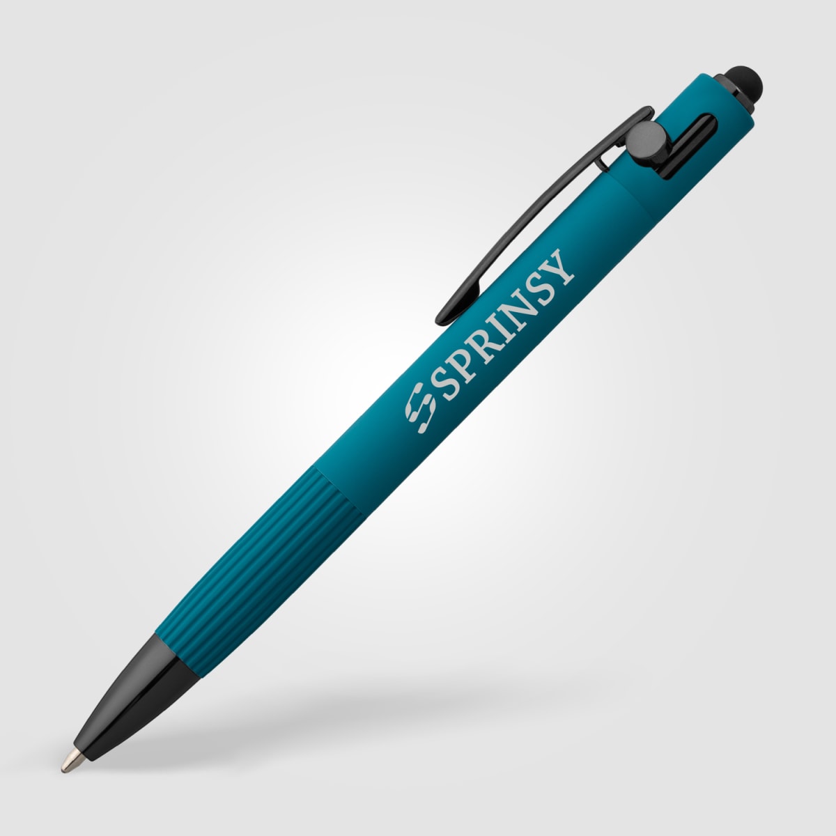 Branded Recycled Aluminium Bolt Action Pen with Stylus