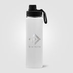 Branded Insulated Stainless Steel Bottle with Carry Handle 710ml in White