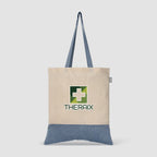 Branded 5oz Two-Tone Recycled Cotton Tote Bag