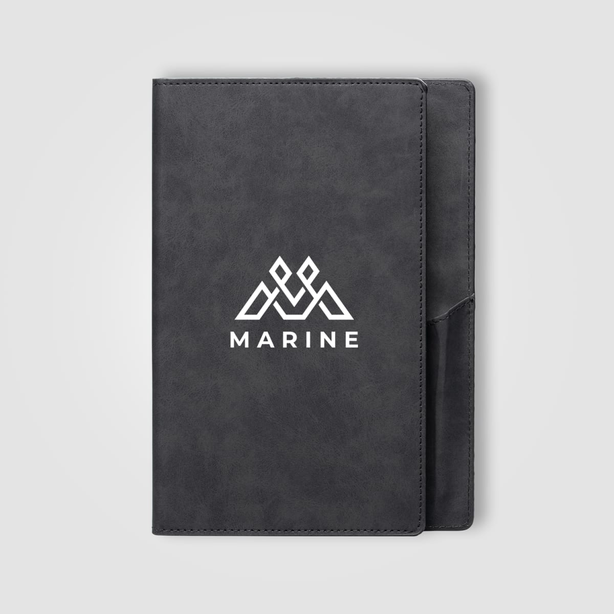 Branded PU Suede-Feel Refillable Journal - A5