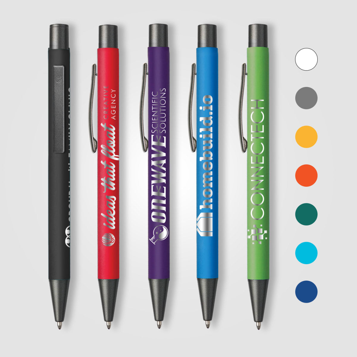Branded Mirror-Finish Aluminium Soft-Touch Pen