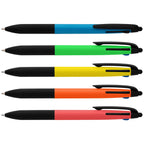 Branded Recycled Plastic 3-Ink Pen with Stylus
