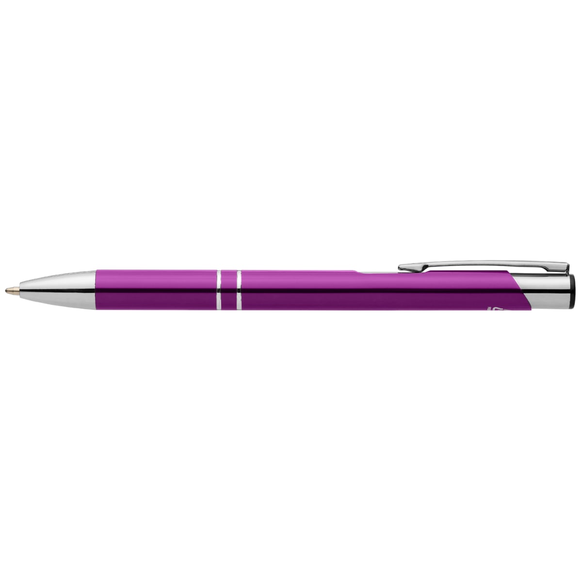 Branded Recycled Aluminium Retractable Pen with Chrome Trim