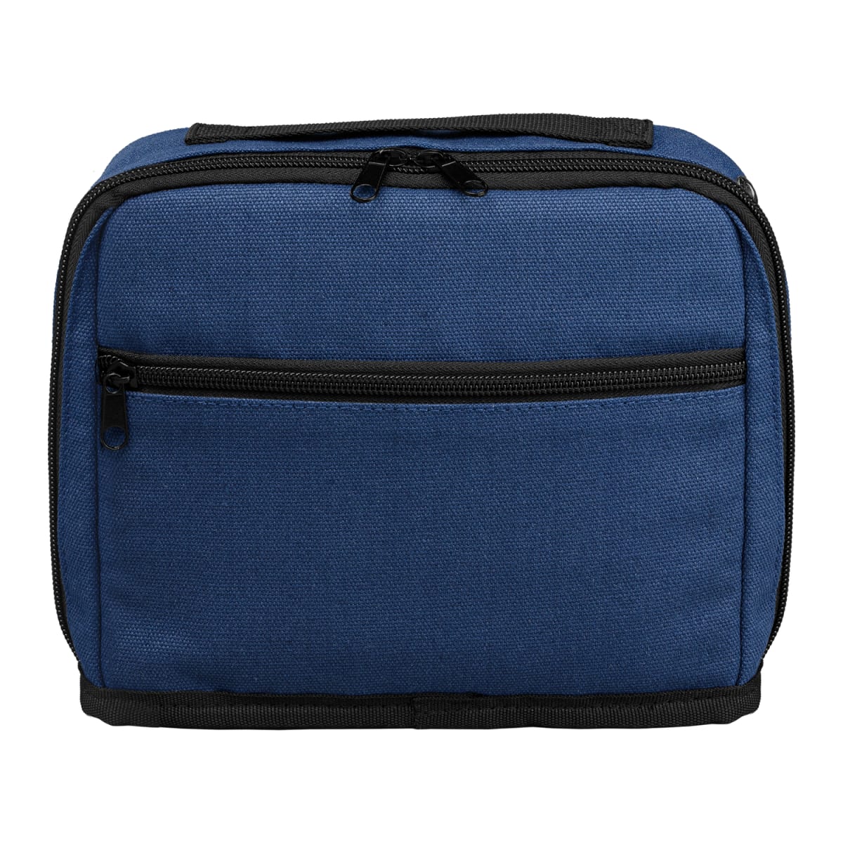 Branded Recycled Cotton Tech Organiser Pouch in Navy Blue