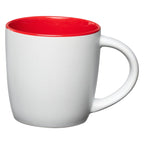 Branded 355ml Ceramic Mug with Matte Exterior, Colour Interior