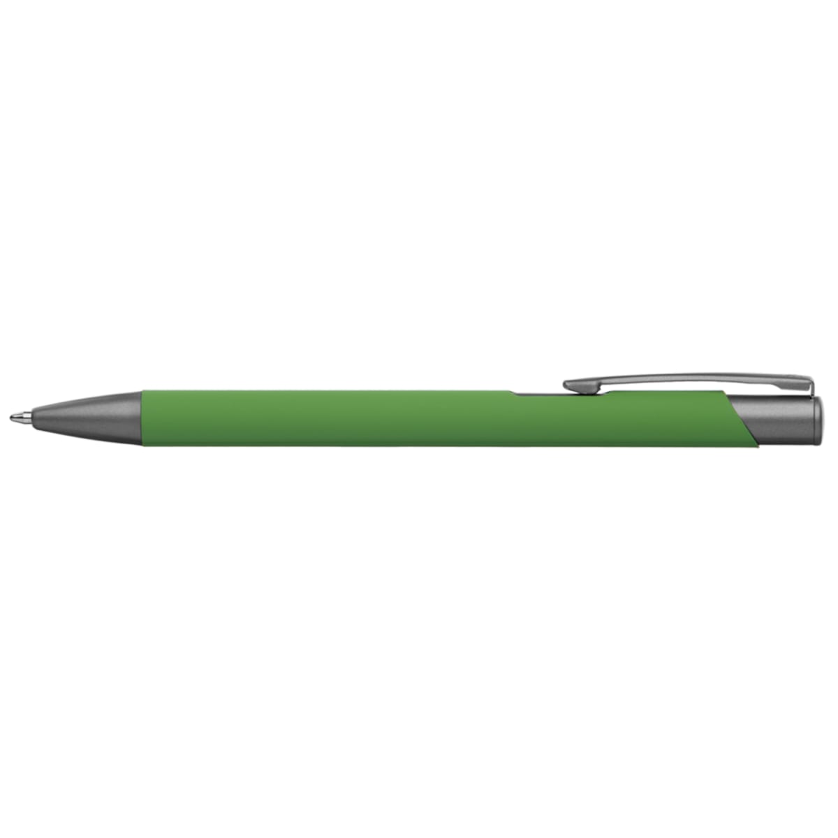 Branded Aluminium Pen with Gunmetal Trim in Green