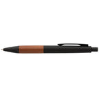 Branded Recycled Plastic Pen with FSC Wood Grip in Black