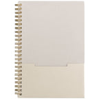 Branded Spiral Notebook with Recycled Cotton Cover in Cream