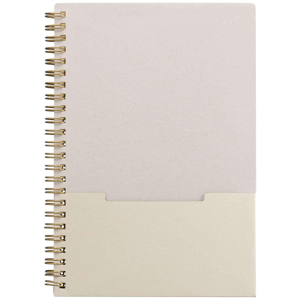 Branded Spiral Notebook with Recycled Cotton Cover in Cream