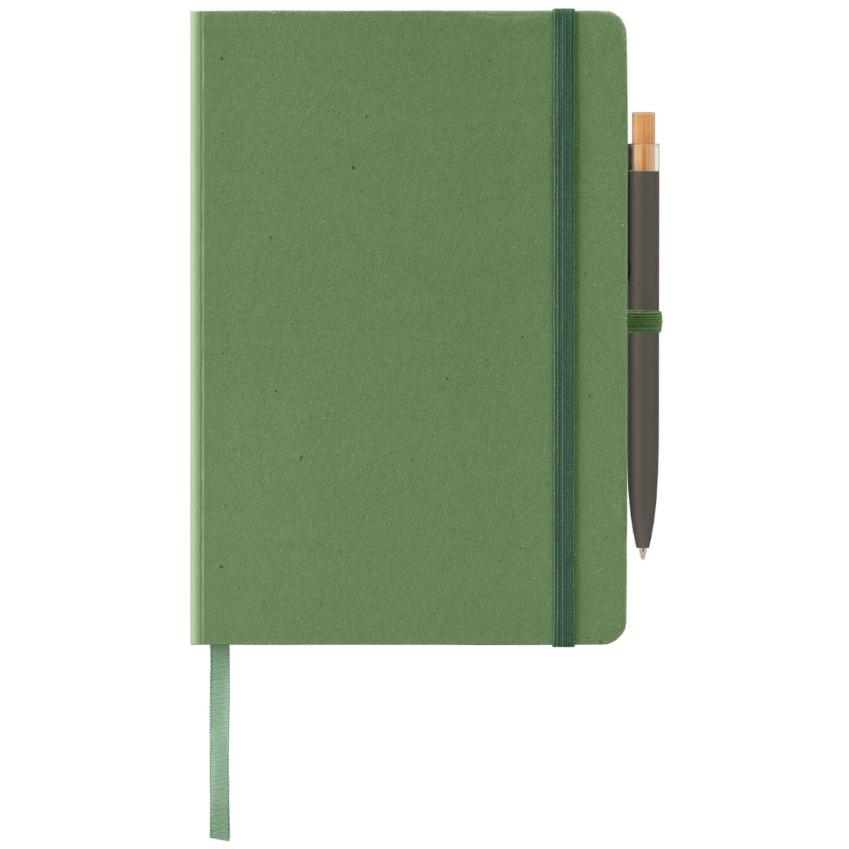 Branded Recycled Milk Carton A5 Notebook and Pen Set in Forest Green