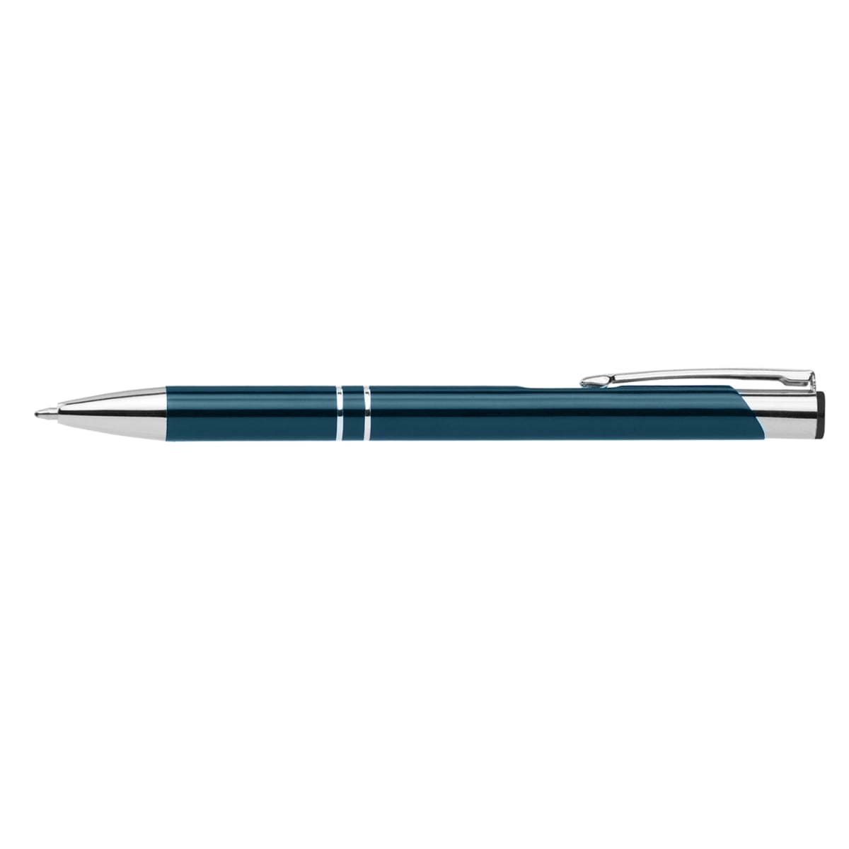 Branded Anodised Aluminium Slim Pen in Blue