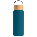 Branded 530ml Insulated Stainless Steel Bottle with Bamboo Lid