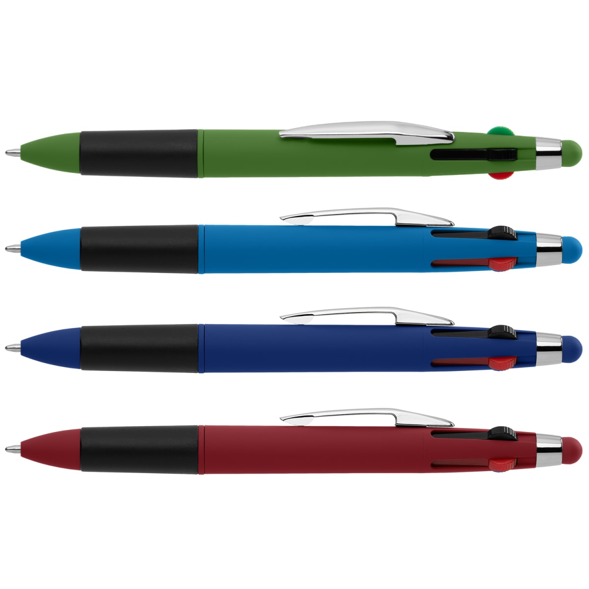 Branded Four Colour Ink Pen with Stylus