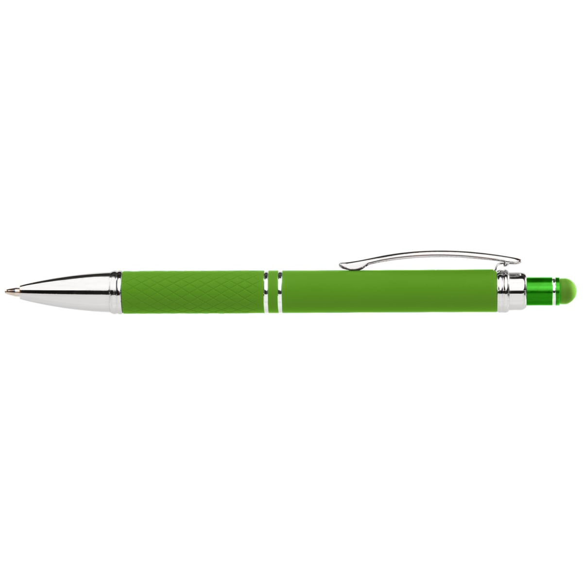 Branded Bright Soft Touch Stylus Gel Pen in Green