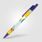 Branded Slimline Retractable Ballpoint Pen in Purple