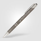 Branded Anodised Aluminium Pen with Top Stylus