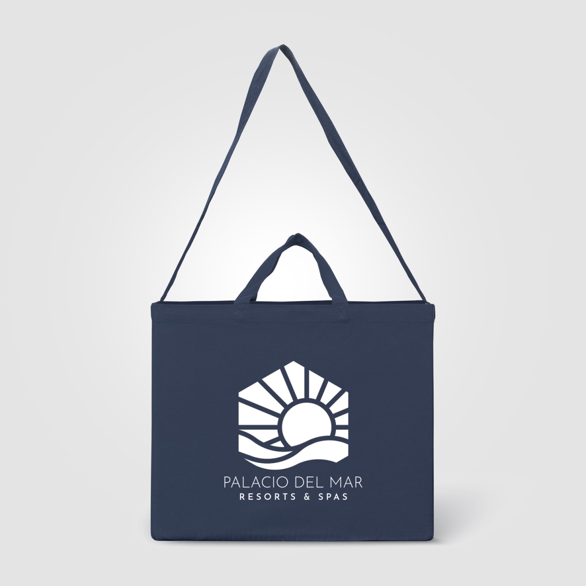 Branded Recycled Cotton Crossbody Tote Bag - 15L