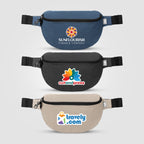 Branded Recycled Anti-Theft Waist Bag with Hook Zip
