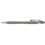 Branded Recycled Plastic Metallic Stylus Pen with Chrome Trim in Gunmetal
