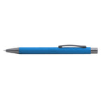 Branded Mirror-Finish Aluminium Soft-Touch Pen in Process Blue
