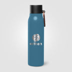 Branded Recycled Steel Vacuum Bottle with Carabiner - 550ml
