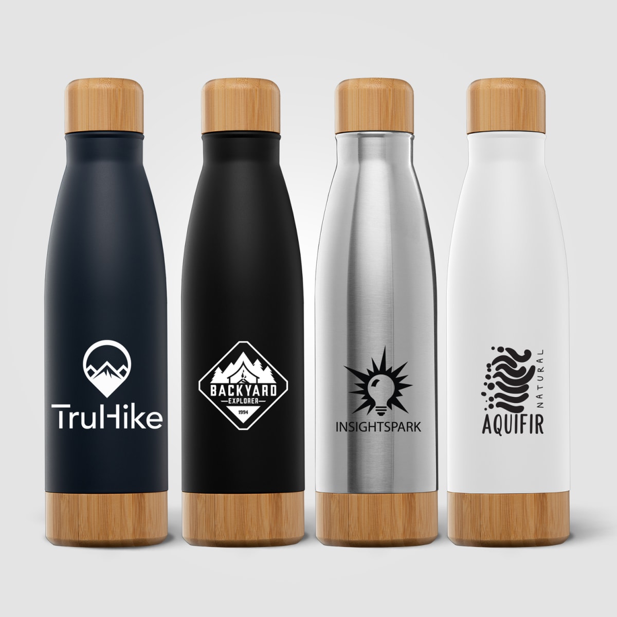 Branded Bamboo and Stainless Steel Insulated Bottle 650ml
