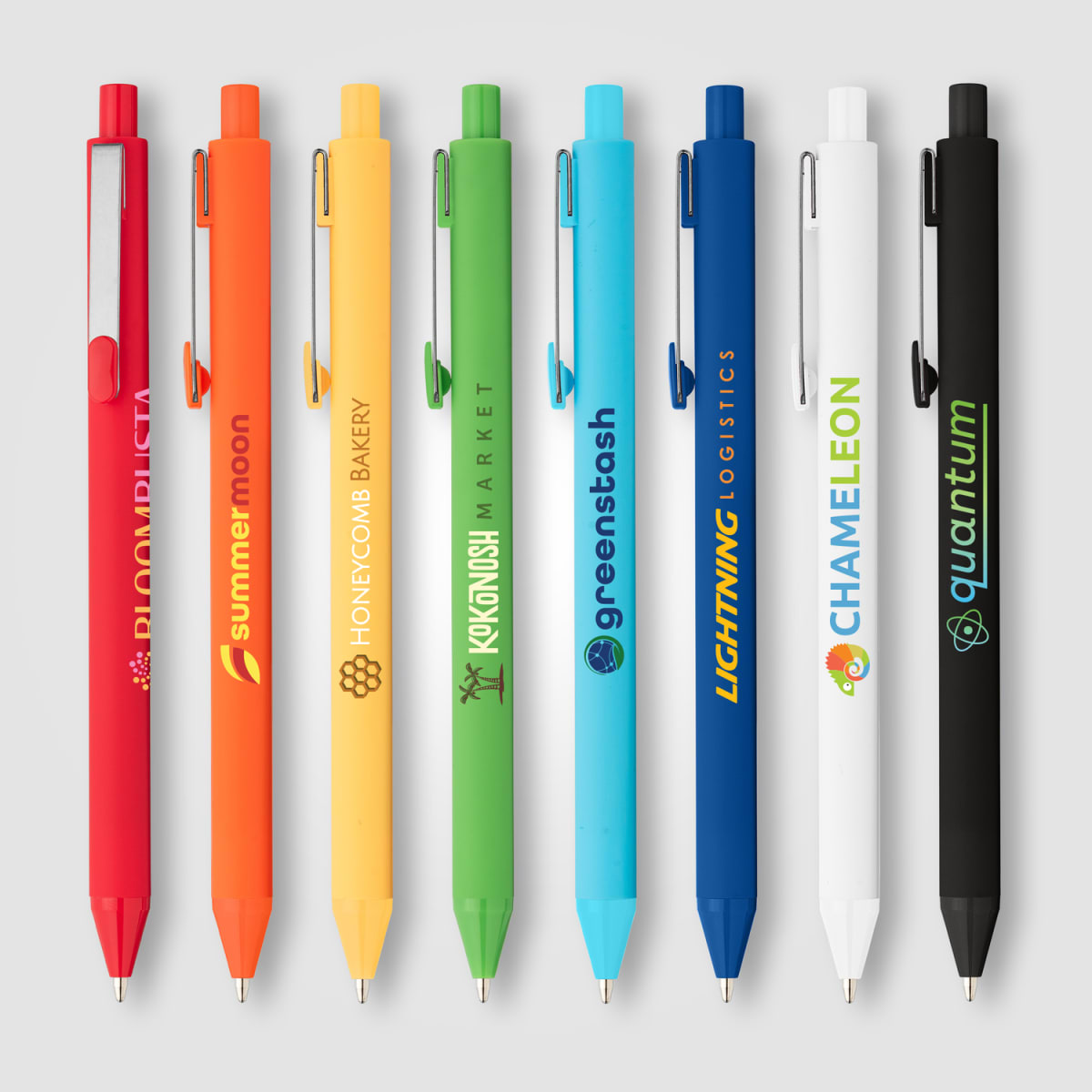 Branded Recycled Plastic Soft Touch Gel Pen