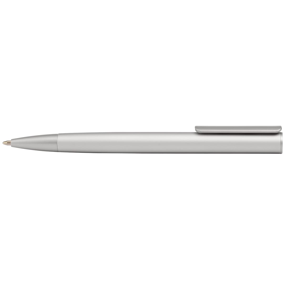 Branded Retractable Aluminium Pen with Rubberised Barrel in Silver