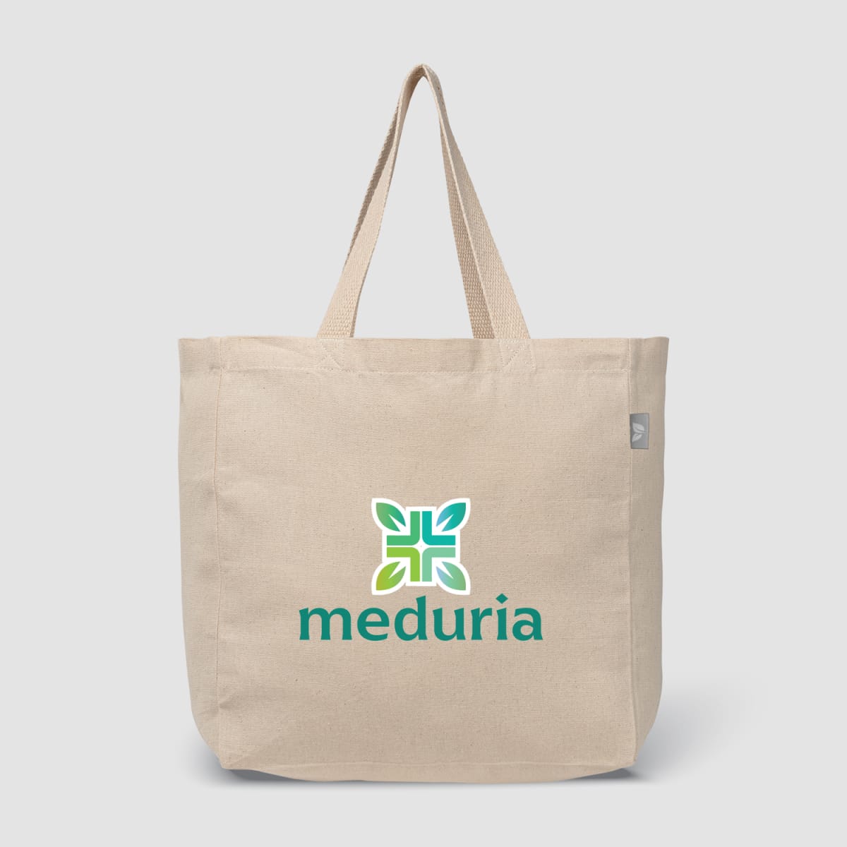 Branded 8oz Recycled Cotton Shopper Tote Bag