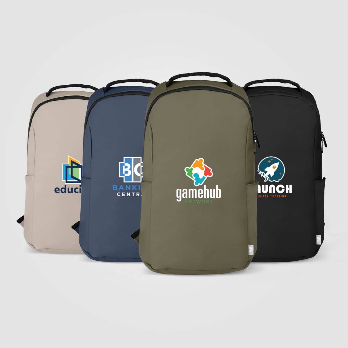 Branded Recycled PU Waterproof Laptop Backpack