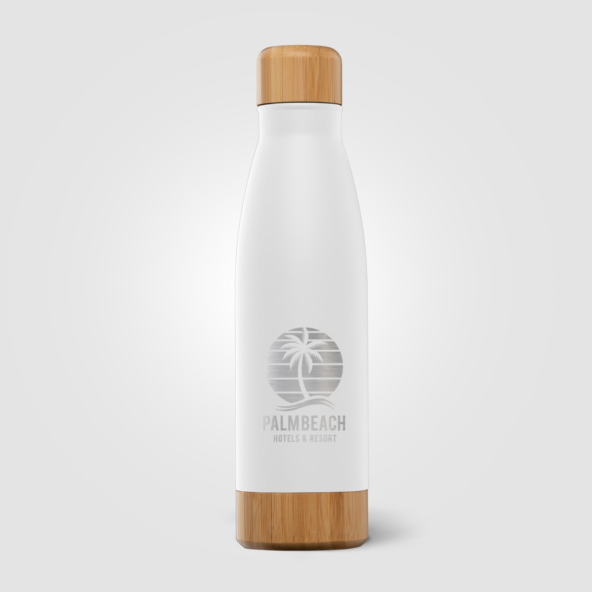Branded Bamboo and Stainless Steel Insulated Bottle 650ml