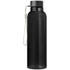 Branded 710ml Recycled PET Bottle with Wrist Strap in Black