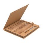 Branded FSC Acacia Wood Cheese Board and Knife Set