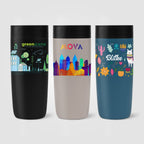 Branded Recycled Stainless Steel Tumbler with Press Lid 385ml