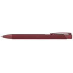 Branded Satin Aluminium Monochrome Pen in Burgundy