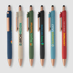 Branded Recycled Plastic Stylus Pen with Bronze Trim