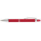 Branded Bright Soft Touch Stylus Gel Pen in Red