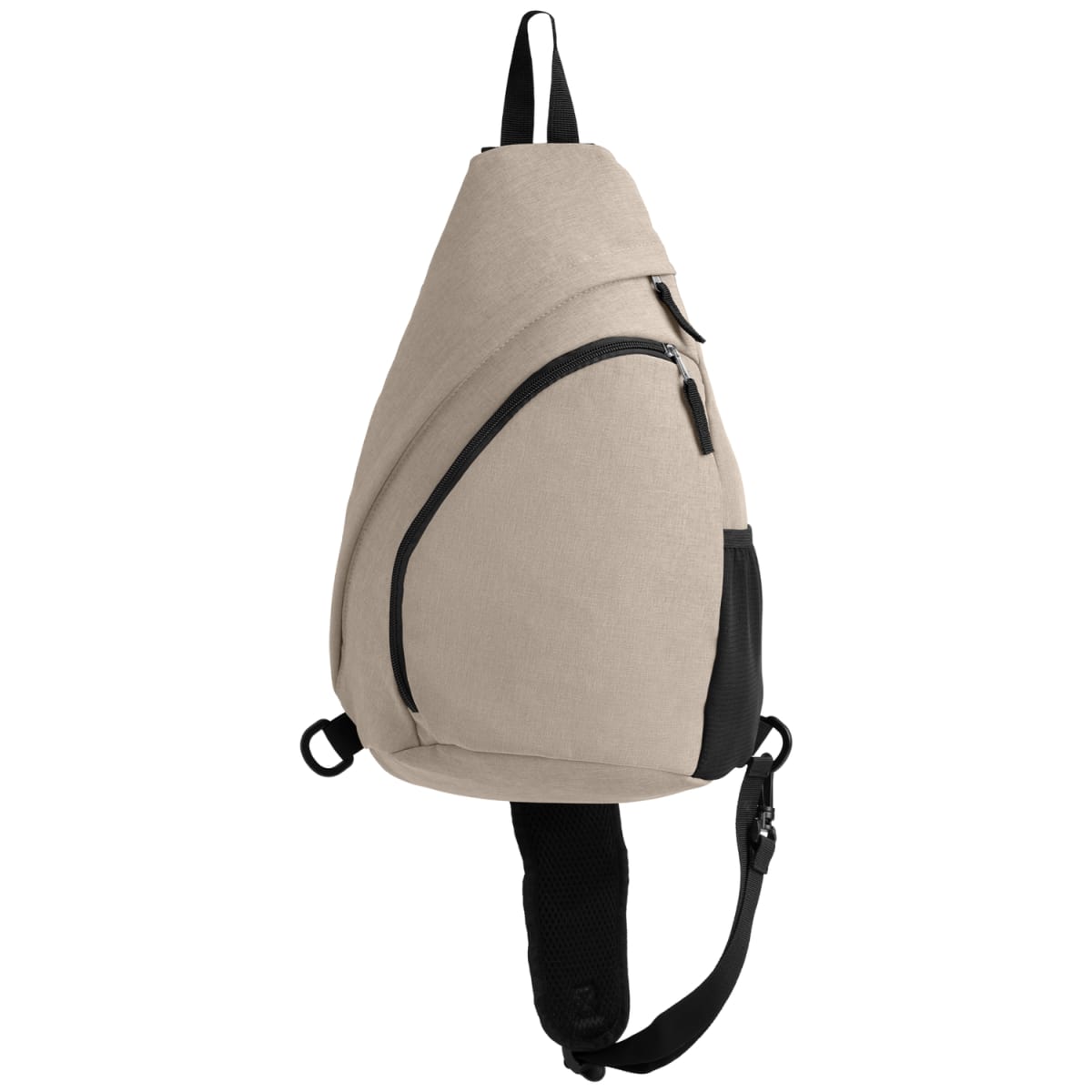 Branded Recycled rPET Nylon Sling Bag in Dune