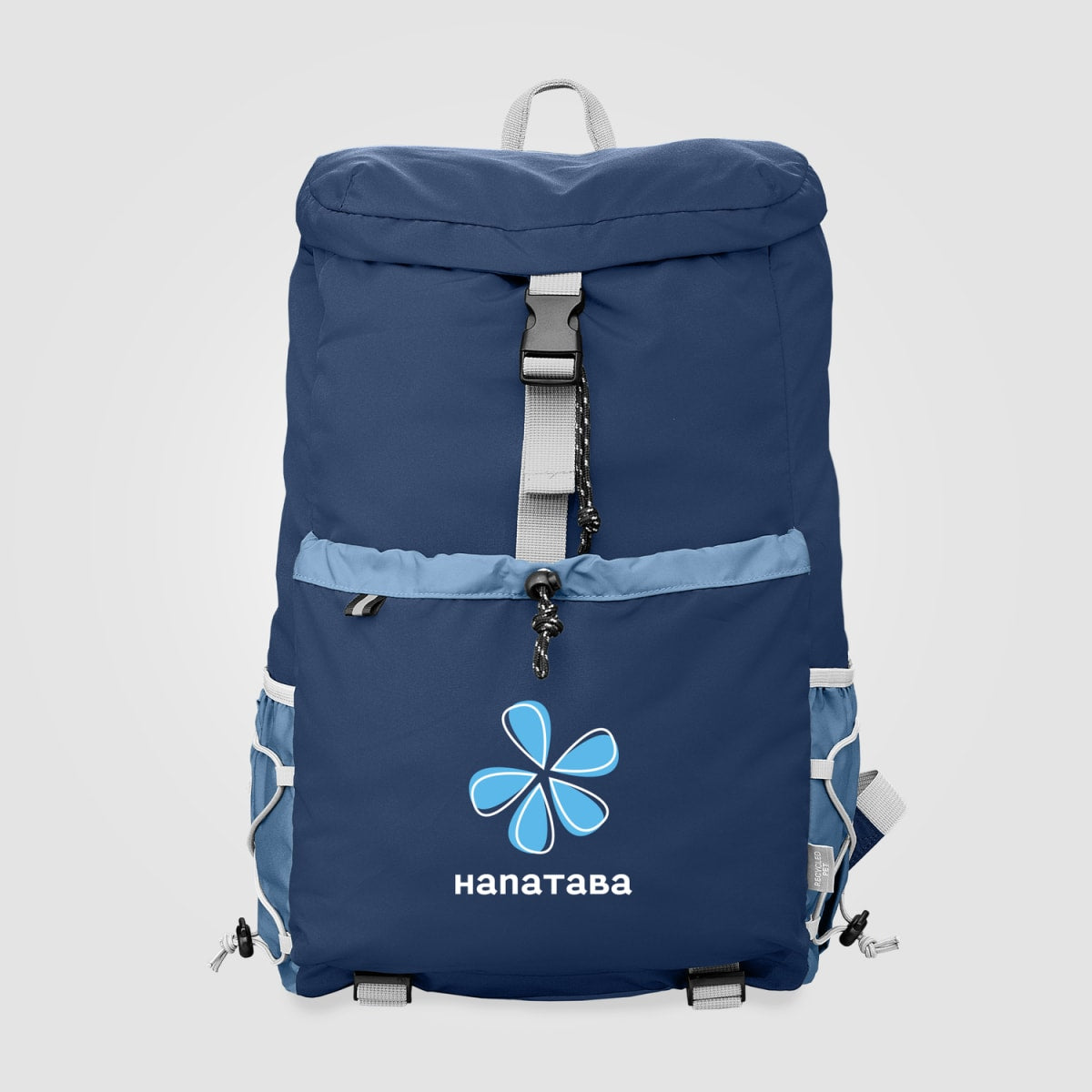 Branded Recycled Laptop Backpack with Side Pockets