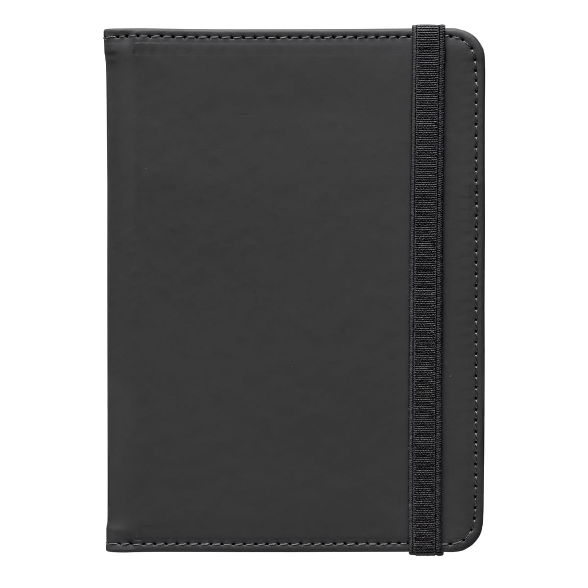 Branded Recycled PU Passport Travel Wallet in Black