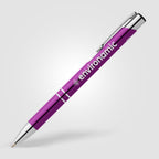 Branded Recycled Aluminium Retractable Pen with Chrome Trim