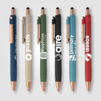Branded Recycled Plastic Stylus Pen with Bronze Trim