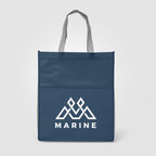 Branded Non-Woven rPET Shopper Tote with Front Pocket
