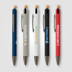 Branded Recycled Aluminium Fidget Pen with Bamboo Ball