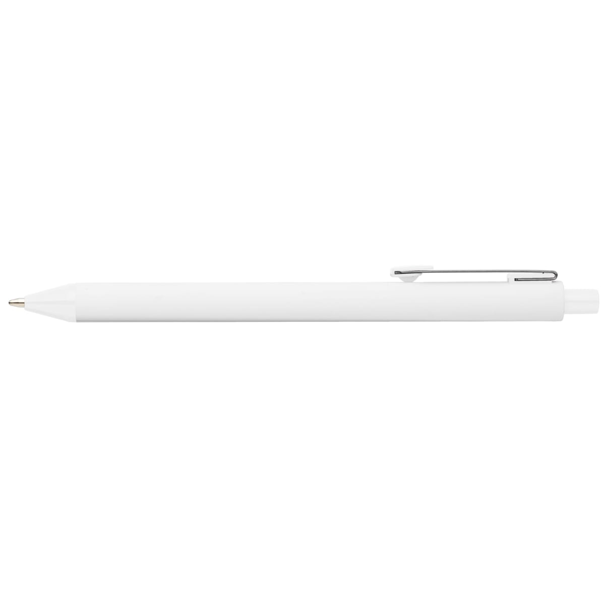 Branded Recycled Plastic Soft Touch Gel Pen in White
