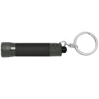 Branded 3 LED Torch Keyring with Soft-Touch Finish in Gunmetal